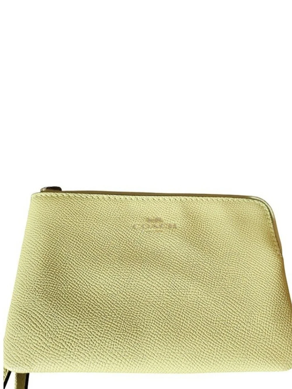 Coach Small Light Green Corner Zip Wristlet
